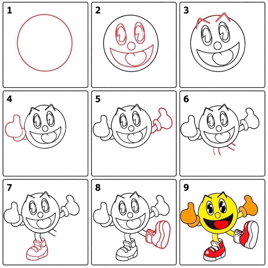 Yksinkertainen Pac-Man piirustus