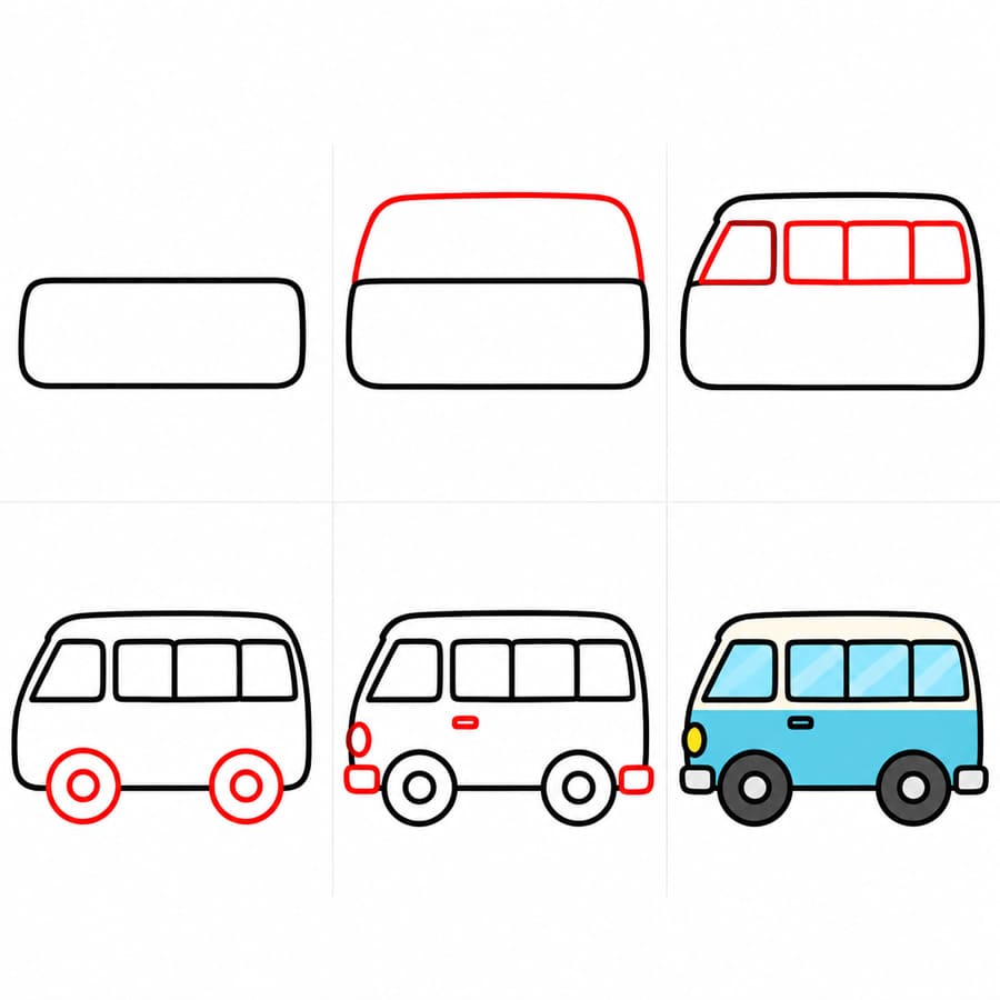 Helppo pakettiauto ilmaiseksi piirustus
