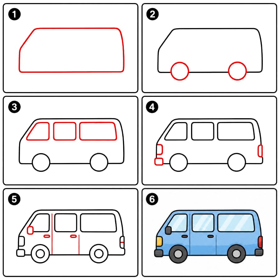 Ilmainen pakettiauto piirustus