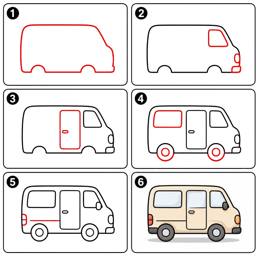 Kompakti pakettiauto piirustus