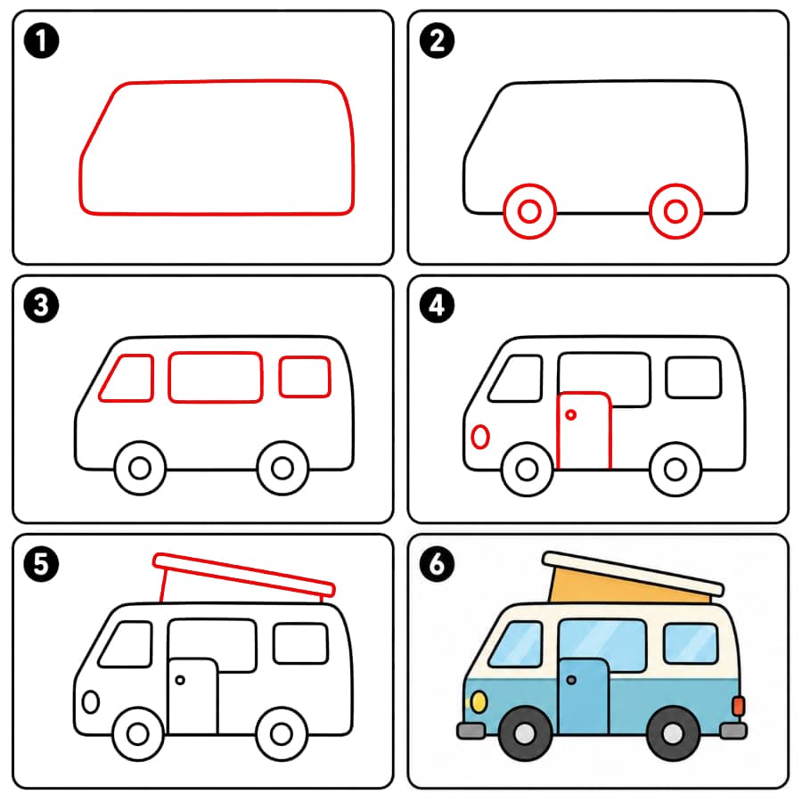 Matkailupakettiauto piirustus
