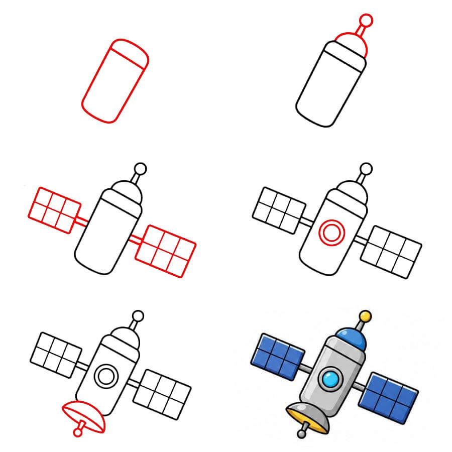 Satelliitti piirustus
