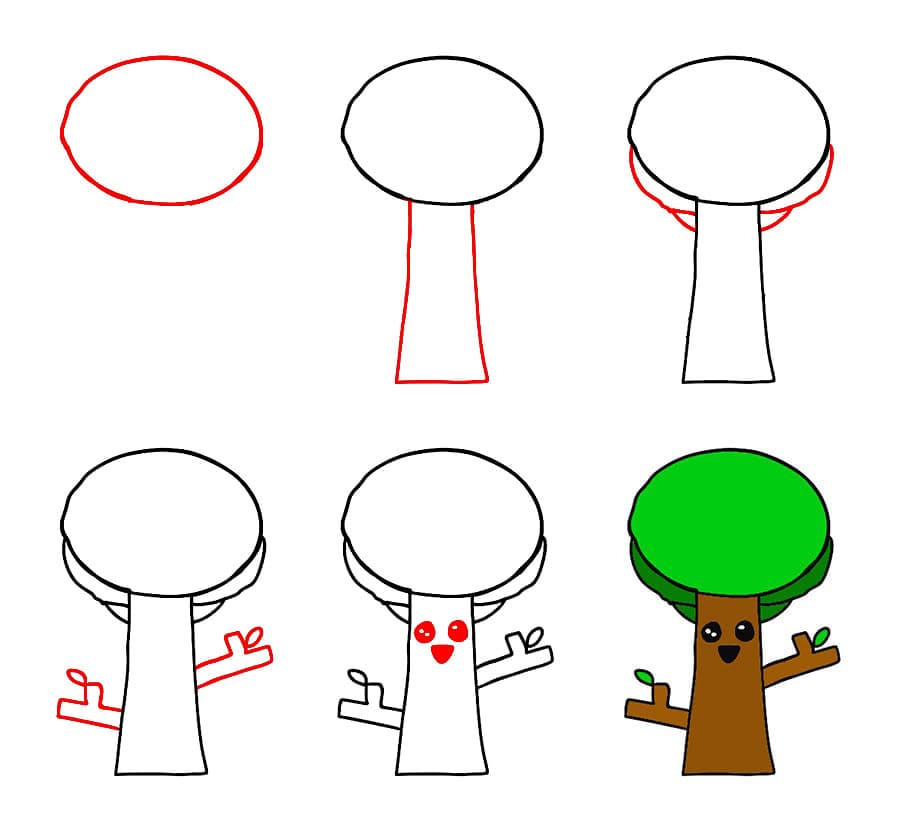 Söpö Mr Tree Sprunki Incredibox piirustus