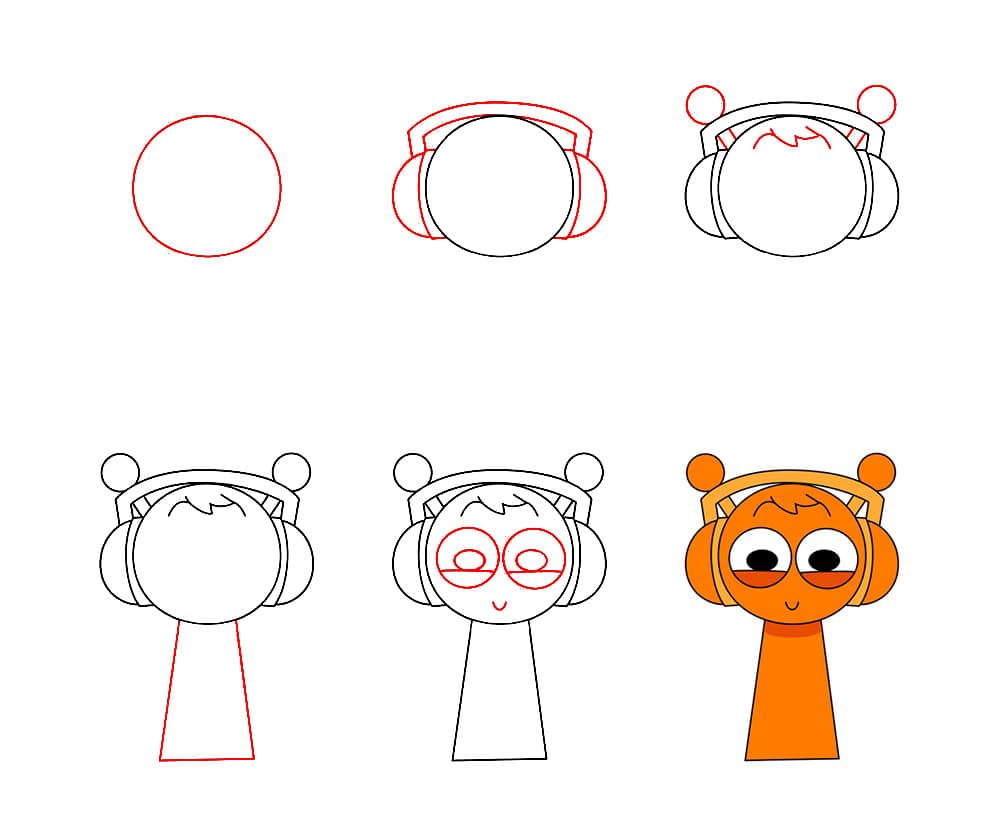 Söpö Oren Sprunki Incredibox piirustus