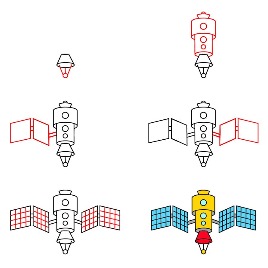 Suuri satelliitti piirustus
