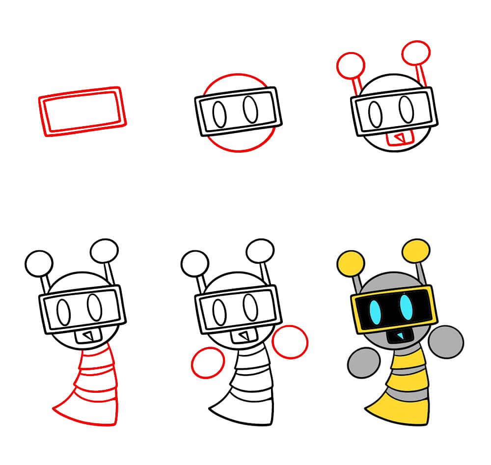 Tanssiva Fun Bot Sprunki Incredibox piirustus