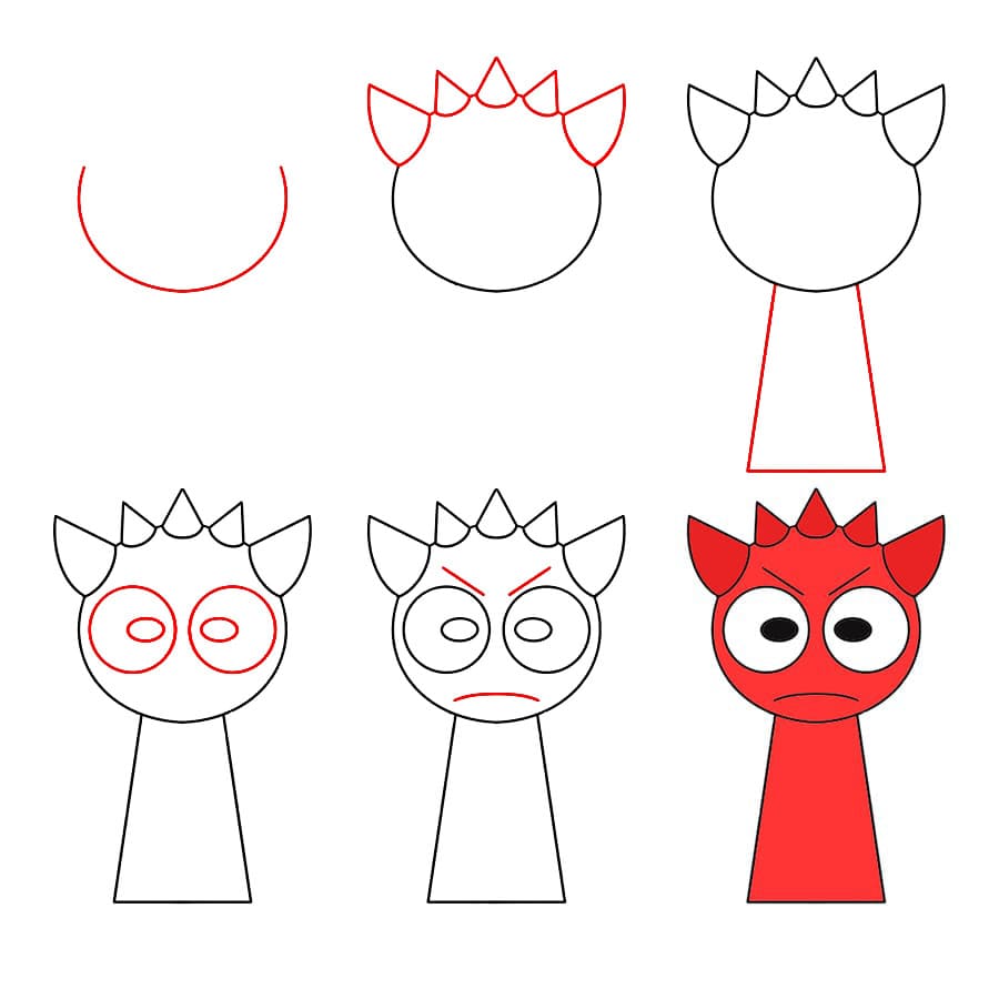 Vihainen Raddy Sprunki Incredibox piirustus